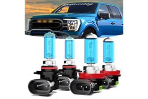 TTDBDAN Headlight Bulbs Combo,Compatible with 2015 2016 2017 2018 2019 2020 2021 2022 Ford F-150 F150 Halogen Headlight Bulbs,9005/HB3/H10 High Beam + H11/H8/H9 Low Beam Headlights,Pack of 4