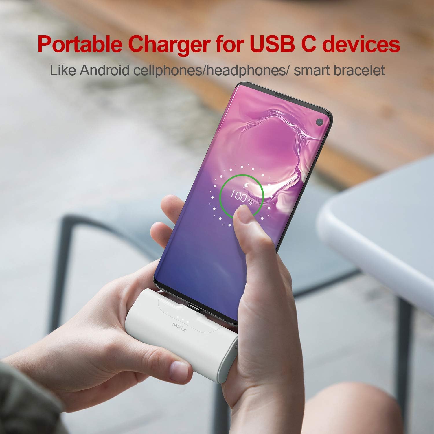 iWALK Mini Portable Charger 4500mAh,USB-C 20W Power Bank with Fast Charging,Compatible with iPhone 17 Pro Max/16 Pro/16/15,Samsung Galaxy S24 S23 Series,LG,HONOR,Xiaomi,iPad,AirPods and More,White - Image 3