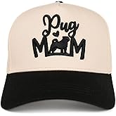 InnoBeta Pug Gifts for Women Trucker Hat Cap, Funny Adjustable Embroidered Trucker Hat, Funny Pug Mom Gifts for Women in Christmas, Birthday