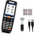 1D Wireless Bar Code Scanner, JRHC Laser Barcode Scanner Inventory Scanner Reader with Screen Data Collector Portable Reader Scan Gun Cordless for Store, Supermarket, Warehouse, Library, Medical