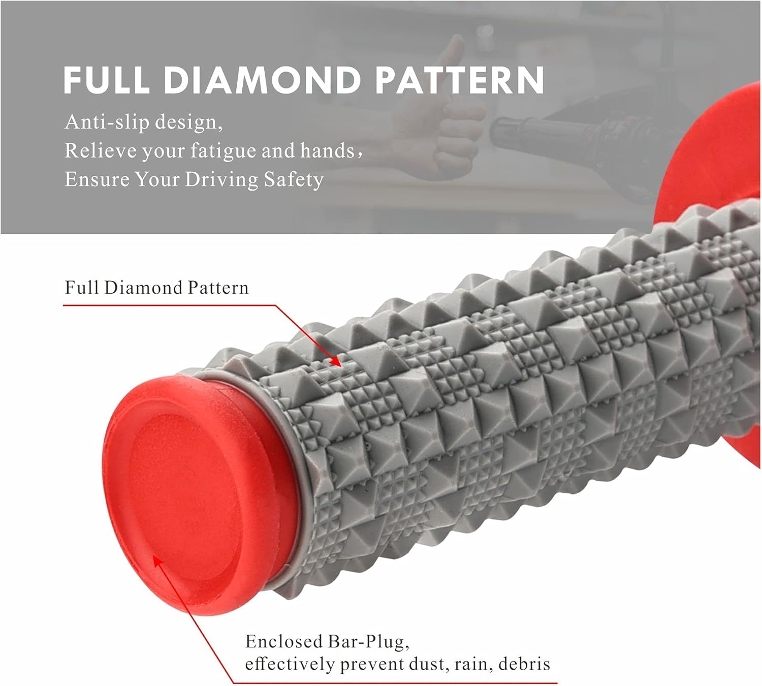 MaySpare 7/8" Motorcycle Handlebar Grips 22mm 28mm For Apollo 125cc 250cc For Yamaha Honda Suzuki Kawasaki Dirt Pit Bike Universal ATV UTV (Black): Automotive