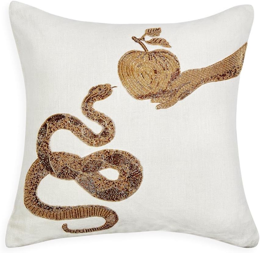 Jonathan AdlerThrow Pillow - Snake & Apple