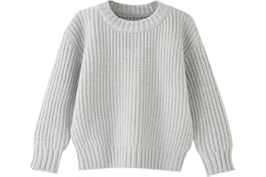 TEACH LEANBH Toddler Baby Boys Girls Knitted Sweater Warm Soild Pullover Top Autumn Winter Outfits