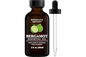 Brooklyn Botany Bergamot Essential Oil – 100% Pure and Natural – Premium Grade Oil with Dropper - for Aromatherapy and Diffuser - 1 Fl Oz