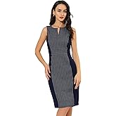 Allegra K Women's Work Sheath Dress Sleeveless Business Office Pencil Dresss