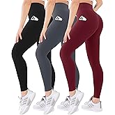 Blisset 3 Pack High Waisted Leggings for Women with Pockets Soft Active Tummy Control Pants for Yoga Running & Daily Wear