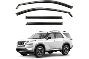 GrandWheel Co Smoke Tinted in-Channel Side Window Vent Visor Deflectors Rain Guards Compatible with Nissan Pathfinder 2022-20
