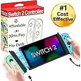 MunyLazy for Switch 2 Controllers Bundle with 2 Adapter Strip,Charging Grip,Best Value Alternative