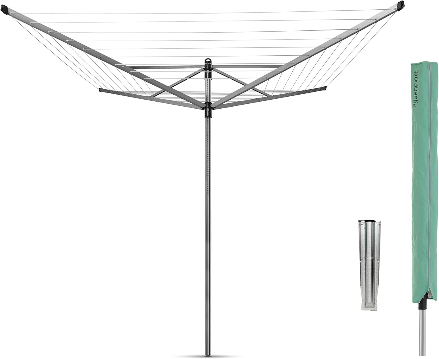 Brabantia LiftOMatic Rotary Clothes Line with Ground Anchor and