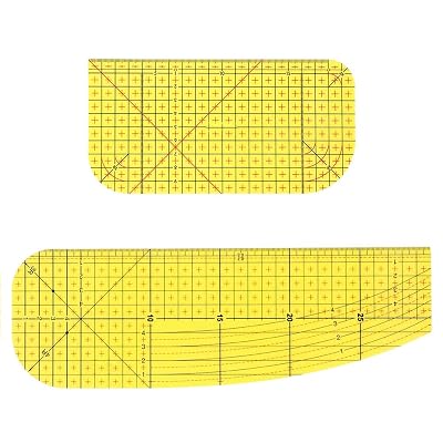 Arvoni 2 Règles Repassage à Chaud - 20x10 Cm Et 30,5x10 Cm - PVC Résistant Chaleur - Pour Couture Patchwork Bricolage