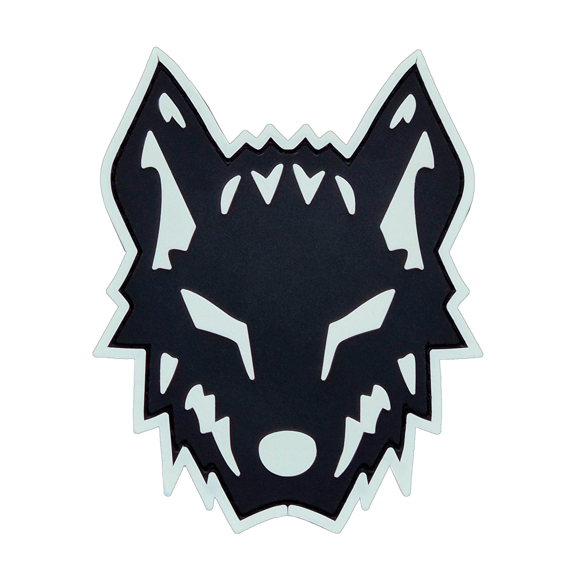 Wolf Morale Wolfpack Glow Dark Black White PVC Patch Compatible with Velcro Patches for Hats, Tactical Patches, Molle Accessories, Backpacks