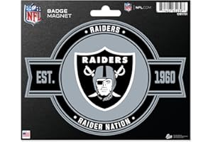 Rico Industries NFL Football Las Vegas Raiders Standard Badge Magnet - for Car, Fridge