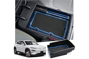 Ruiya Kona EV Center Console Organizer 2019-2024 Kona EV Console Organizer Kona Electric Accessories Armrest Glove Tray Compa