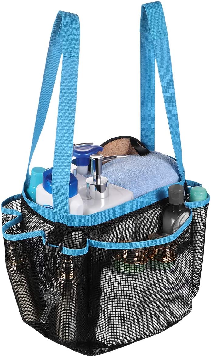 TENDYCOCO Mesh Shower Caddy Portable Toiletry and Bath Organizer Quick Dry Shower Tote Bag for Dorm Gym Travel Camping