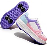 HSQ Fashion Sneaker Roller Skate Shoes for Boys Girls Kids Detachable Wheeled 2 in 1 Skating Shoes with Wheels