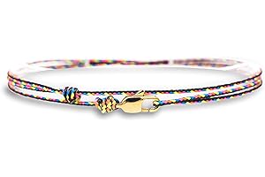 Made by Nami Surfer Anklet with Snap Hook Clasp Waterproof & Adjustable Thin String Ankle Bracelets for Women and Men Handmade Jewelry for Beach and Music Festival Accessories