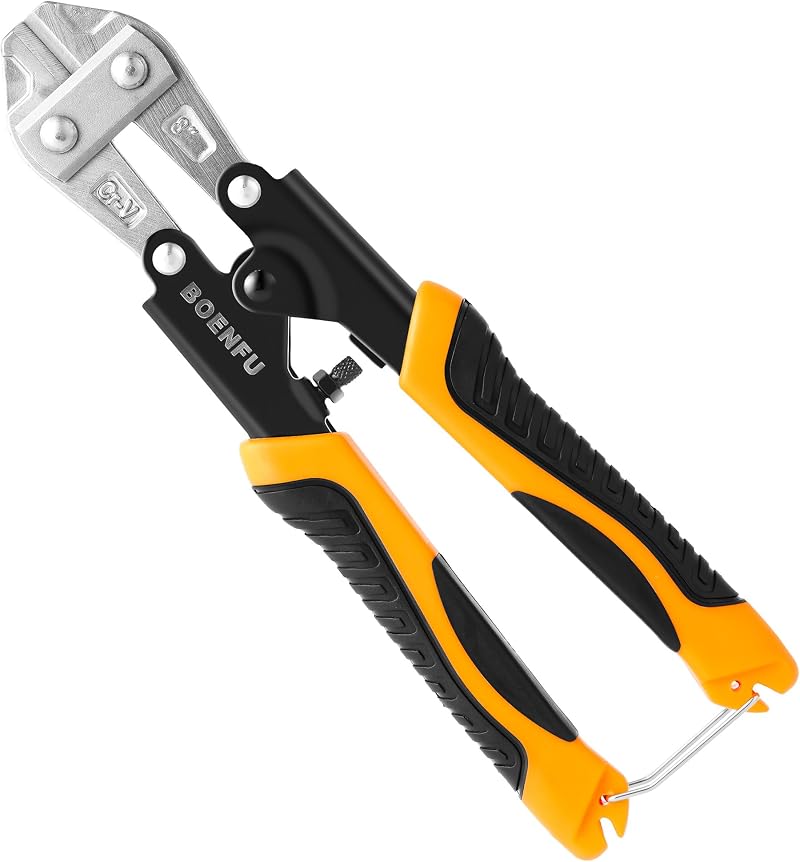 BOENFU 210mm Small Bolt Cutter Heavy Duty Wire Cutter Orange