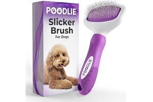 Poodle Pet Slicker Brush - For Dogs, Cats, Rabbits - Matted/Loose Fur, Knots - Suitable for Doodle/Goldendoodle Grooming and Shredding Short/Long Hair