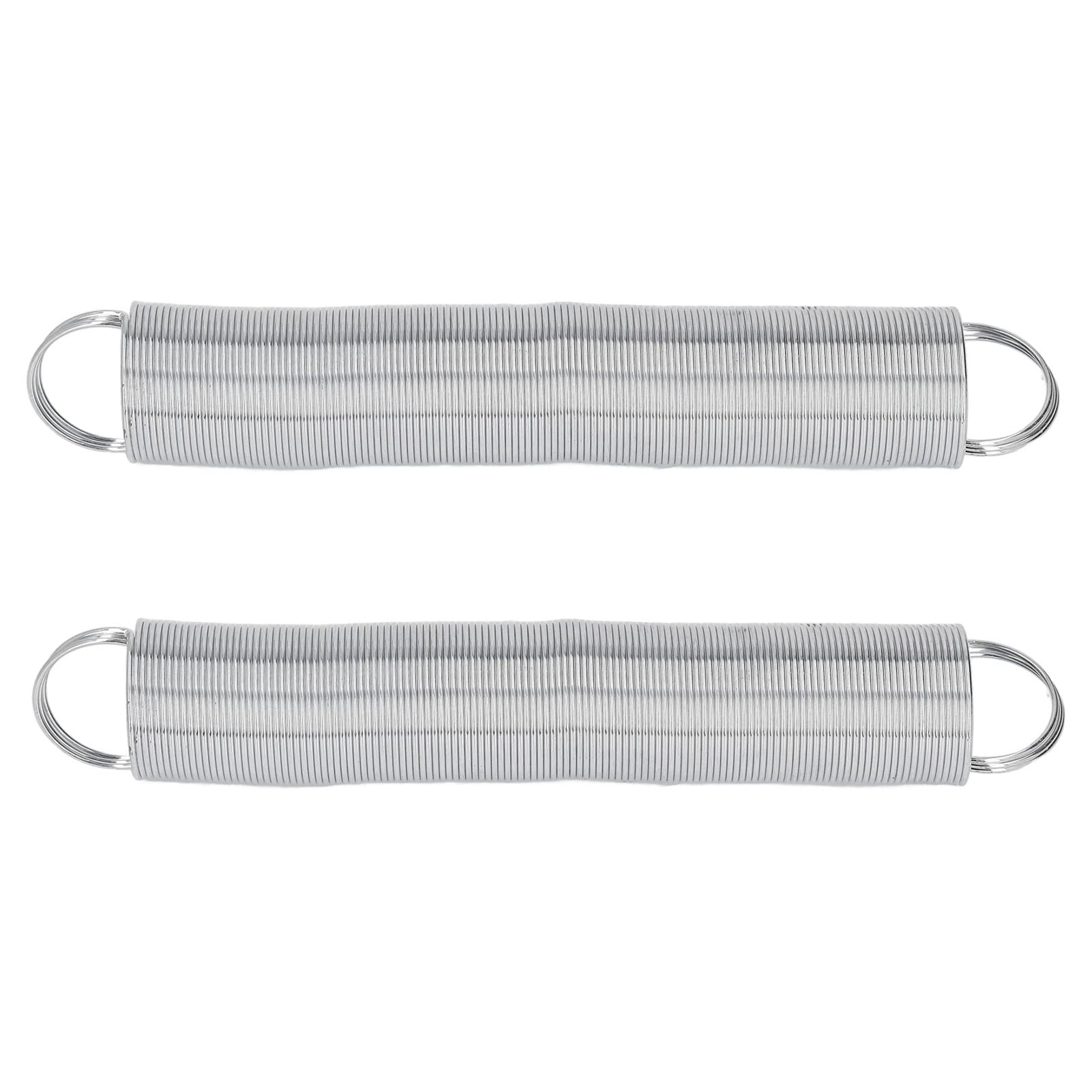 Miskall Fence Spring Gate, 2pcs Electric Fence Spring Gates Stainless Steel 16 Feet Tension Livestock Fence Spring for Pasture