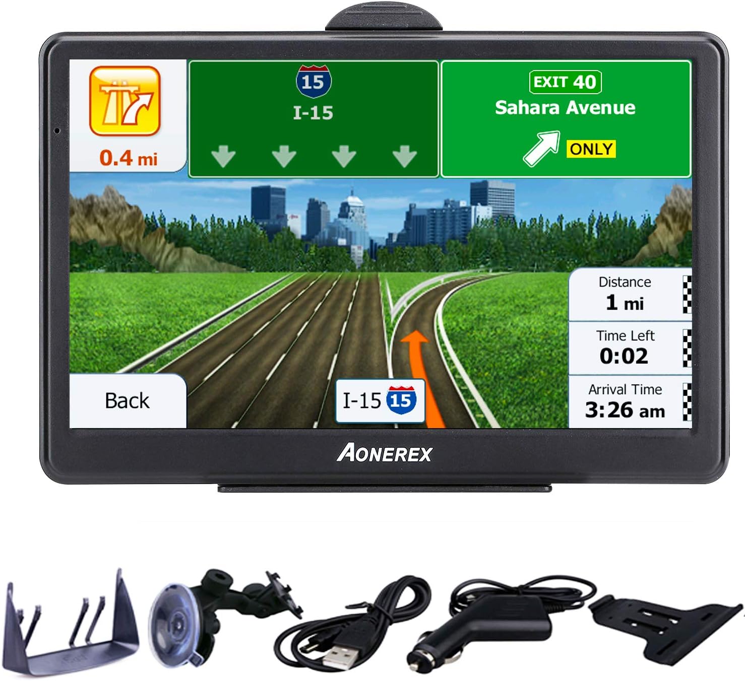 GPS Navigation 7 inch HD Universal GPS Smart Voice Reminder 8 GB ROM 256 MB Global Navigation Satellite System - Newest Map + Lifetime Free Updates