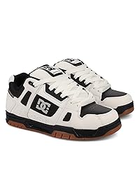 DC Shoes Men's Stag Sneaker, Off White, 12