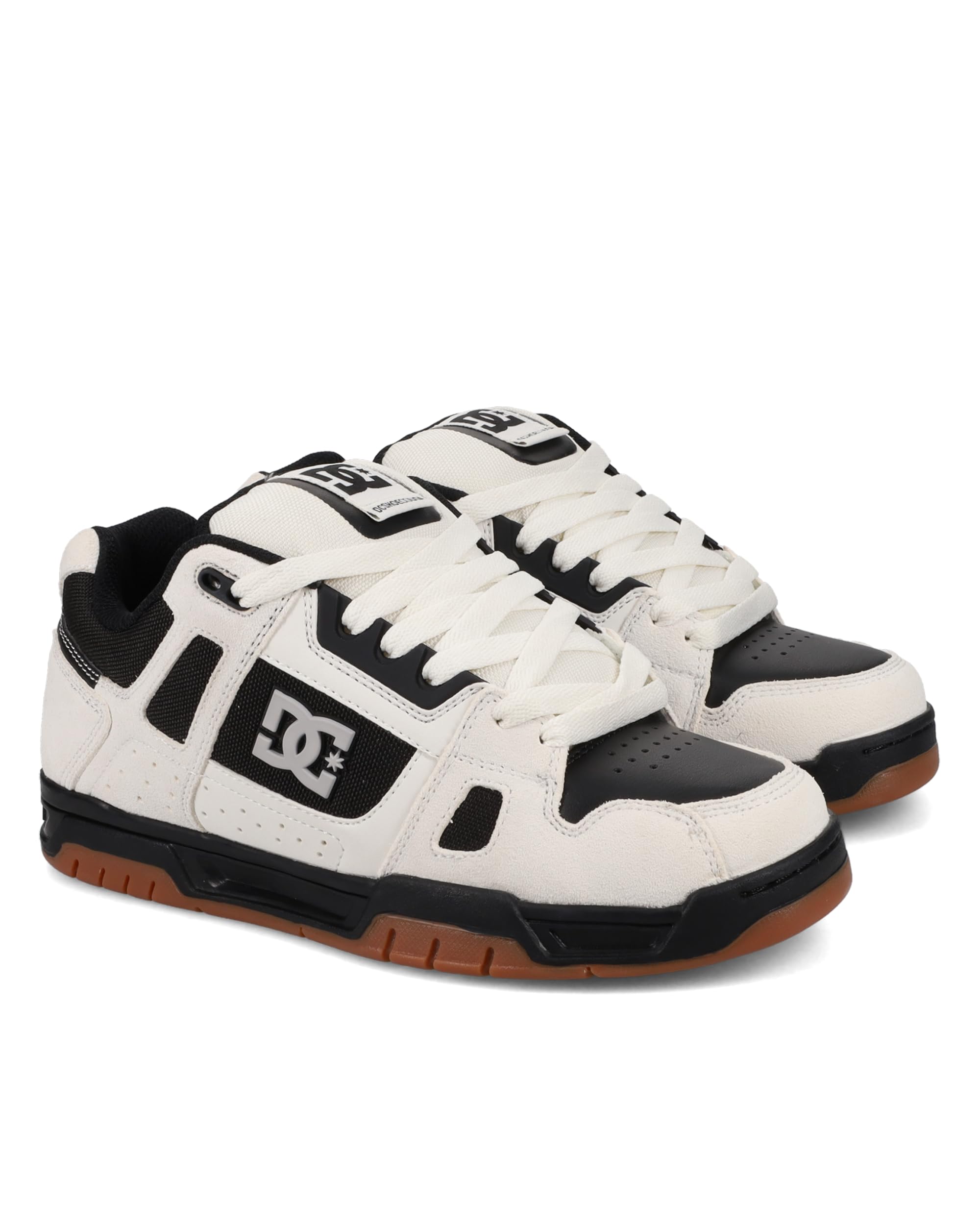 DC Shoes Men's Stag Sneaker, Off White, 12