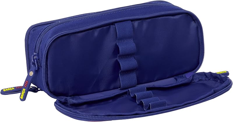 F.C. Barcelona 1ª EQUIPACIÓN 25/26 - Portatodo Triple Desplegable, Estuche Infantil, Estuche Niño, Ideal para Niños en Edad Escolar, Cómodo y Versátil, Calidad y Resistencia, 21x8x8 cm
