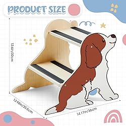 DoubleFill Wooden Step Stool for Kids Toddler Step
