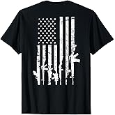 USA Distressed Flag Guns Pro Gun - 2nd Amendment - ON Back T-Shirt