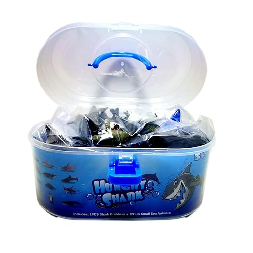 DINOBROS Hungry Shark Grabber Toys Shark Grabbers with 12 Mini