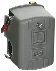 Square D by Schneider Electric 9013FHG32J52M1X Air-Compressor Pressure Switch, 125 Psi Set Off, 30 Psi Fixed Differential, 1/4" Npsf Internal, 2-Way Release Valve, Auto/Off Cut-Out Lever