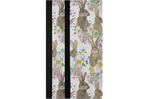Oarencol Easter Bunny Flower Rabbit Refrigerator Door Handle Covers Set of 2 Kitchen Appliance Decor for Fridge Oven Dishwasher