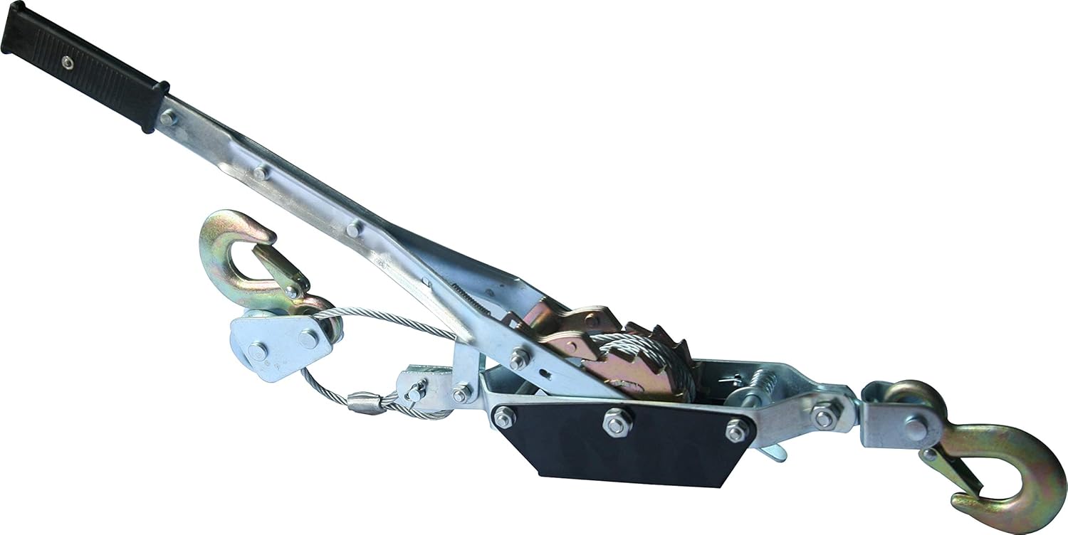 2T Mini Double Hook Wire Rope Dual Gear Hand Power Puller