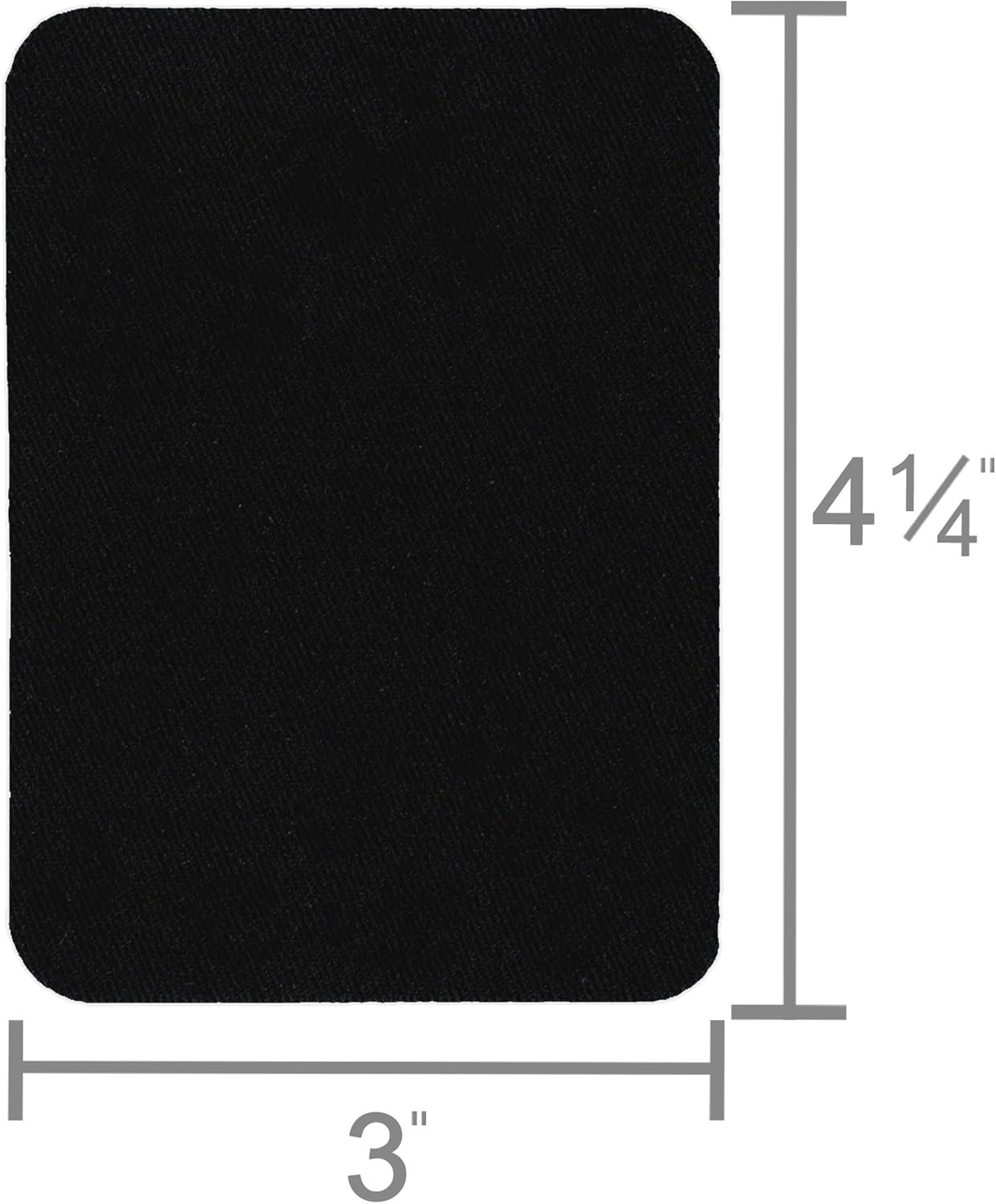 ZEFFFKA Fabric Iron-on Patches Inside & Outside Strongest Glue 100% Cotton Black and White Repair Decorating Kit 12 Pieces Size 3" by 4-1/4" (7.5 cm x 10.5 cm) - Image 3