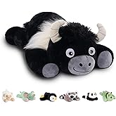 Niuniu Daddy 20" | 3.3 Pound HighIand Cow Weighted Plush Animals, Large Highland Cow Pillowfort Stuffed Lap Animal Toys for Kids Adults, Big Plushy Body Pillow for Gifts Birthday Christmas Holiday