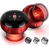 Cakoutanb 2 Pack Smart Cupping Therapy Massager, 7 in 1 Red Light Cupping Therapy Set with 2 Modes for Targeted Pain Relief, Muscle Soreness,Tighter Skin,Cupping Kit with 12 Levels Suction and Heat