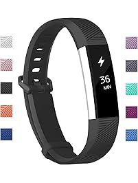 Fundro Compatible Fitbit Alta Bands, Soft Silicone Replacement Bands Available in Varied Colors Secure Buckle Fitbit Alta HR Fitbit Alta