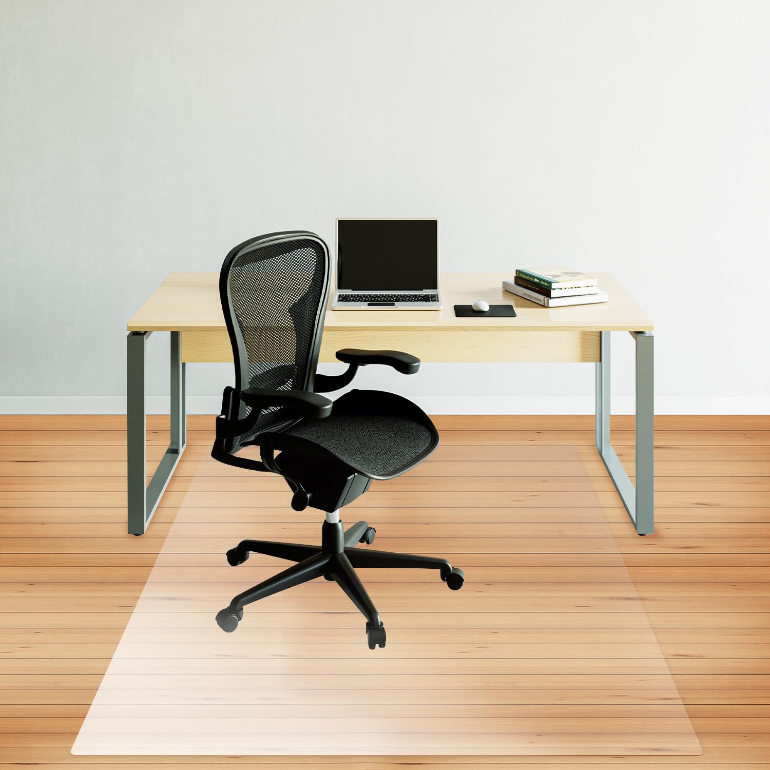 【透明】 チェアマット 透明 防音 床 ゲーミング 120 × 90 cm 厚さ1.5mm 【Latuna ラチュナ】 椅子 チェア マット 床保護マット 床の傷防止 デスク下マット チェアーマット キッチンマット（120×90cm）商品画像