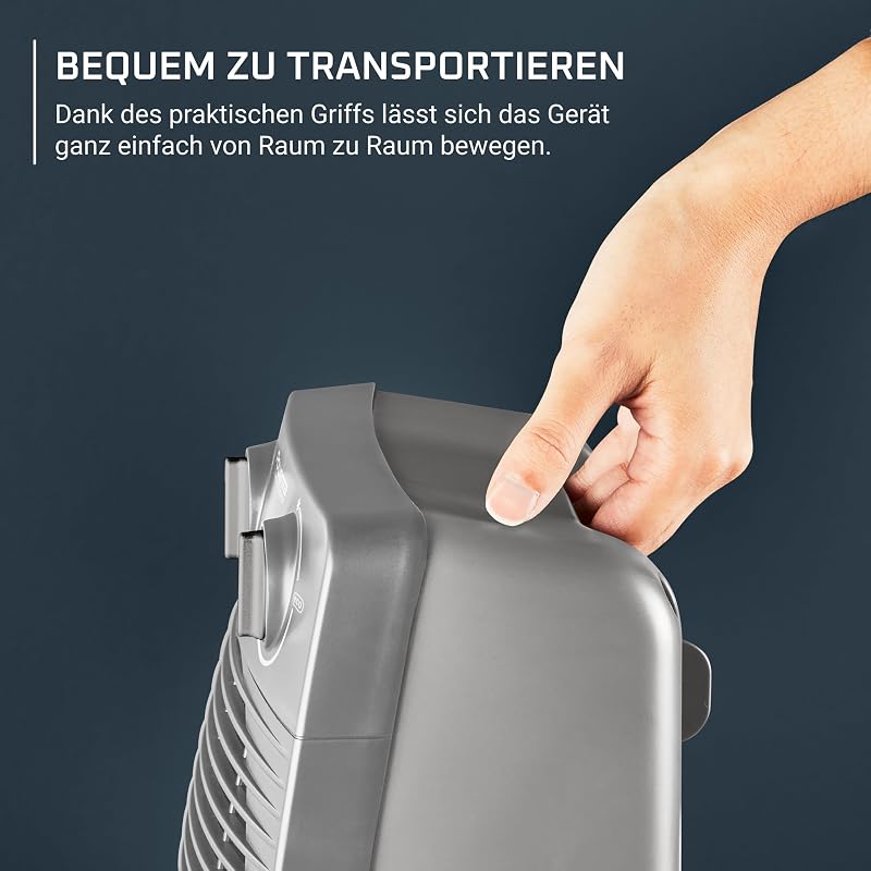 Compact Power Heizlüfter, 2 Leistungsstufen, kompakte Abmessungen