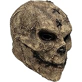 Skull Mask Costume, Halloween Scary Leather Face Skull Cosplay Dress up, Garden Yard Horror Party Props, Latex Masks for Man Women Adult Dress Up Costume