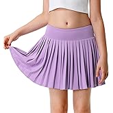 BELEROY Girls Pleated Skirts with Shorts Elastic Girls Tennis Skirt with Pockets Athletic Golf Skirts Skort Casual