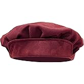 FURPHI Medieval Beret Cap for Men Women Faux Suede Hat Renaissance Festival Costume Accessories