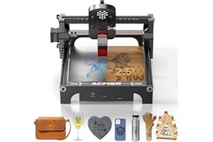 ACMER S1 Laser Engraver for Beginner Mini Laser Engraving Machine for Wood, Leather, Plastic, Laser Class4 (Black, 2500mW)