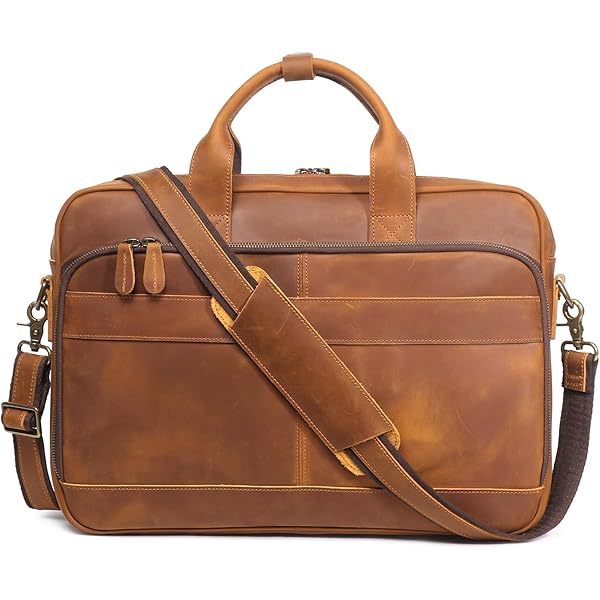 Amazon.com: ZXGYFD Briefcases for Men, Mens Genuine Leather Laptop