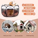 Nobleza Pop Up Pet Playpen 32.3x32.3x22.8in Foldable Portable Outdoor Indoor view 6