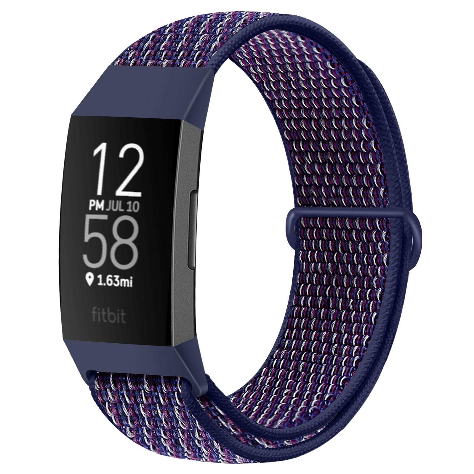 RunostrichNylon Watch Straps Compatible with Fitbit Charge 4/Charge 3/SE, Soft Adjustable Replacement Wristband Breathable Sport Strap with Band for Women Men