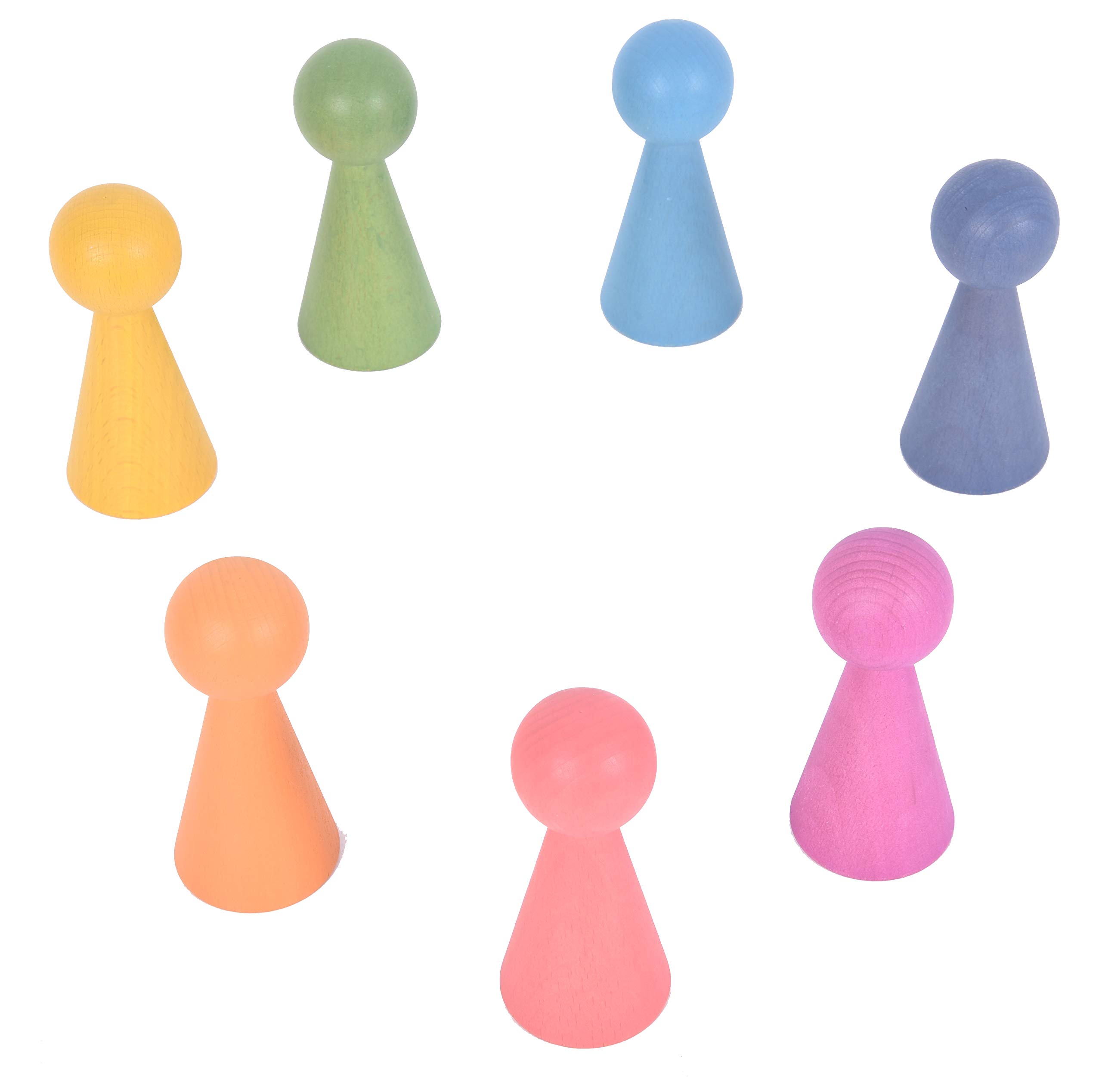 TickiT 73981 Rainbow Wooden Figures - Pack of 7