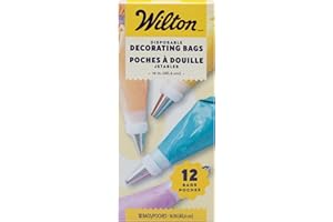 Wilton Decorating Piping Bags, Disposable, Plastic, 40.6 cm (16in), Pack of 12