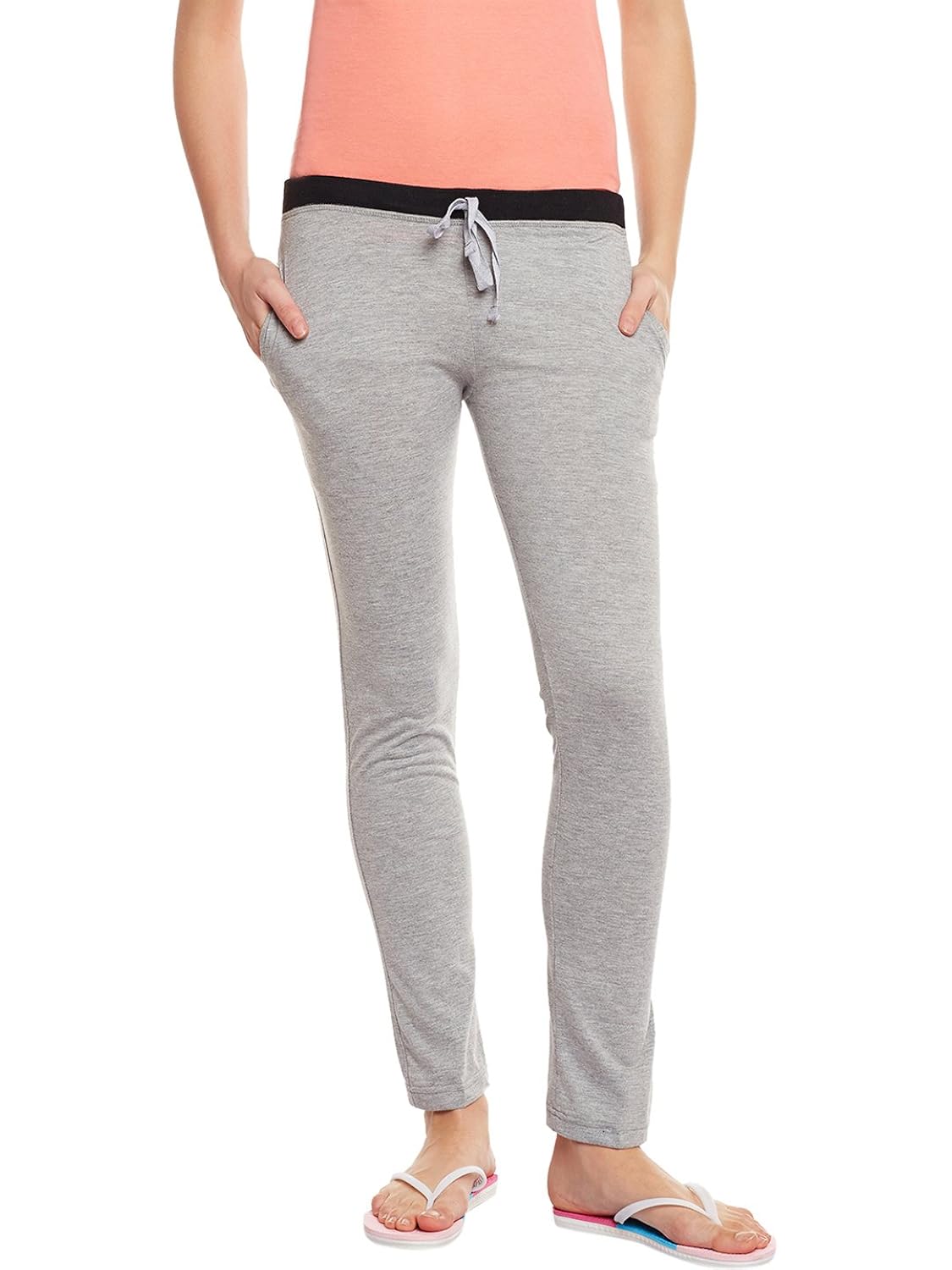 trendygal solid women's black & silver track pants(pack of 2)