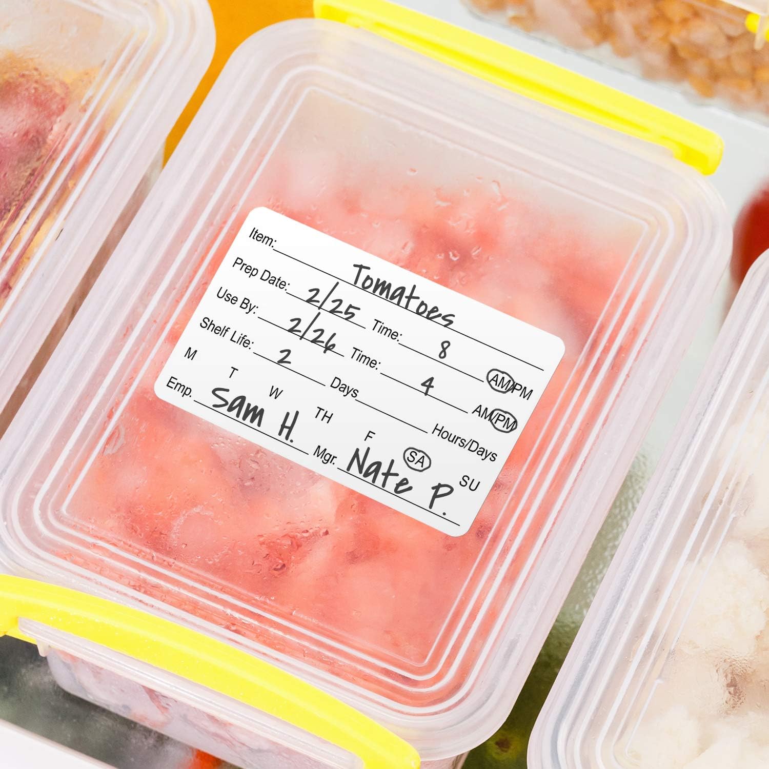 SBLABELS Restaurant Quality Shelf Life/Use by Removable Labels / 2" x 3" Label (Roll of 500): Home & Kitchen